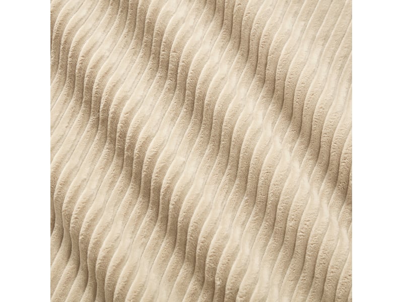  Canapé modulable 3 places en velours côtelé beige en u avec ottomans, confort profond et sans montage  - Conforama D