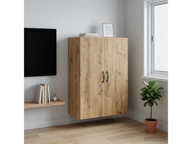  Armoire murale salon, meuble de rangement 66 x 34,5 x 90 cm bois d'ingénierie shl7353  - Conforama B