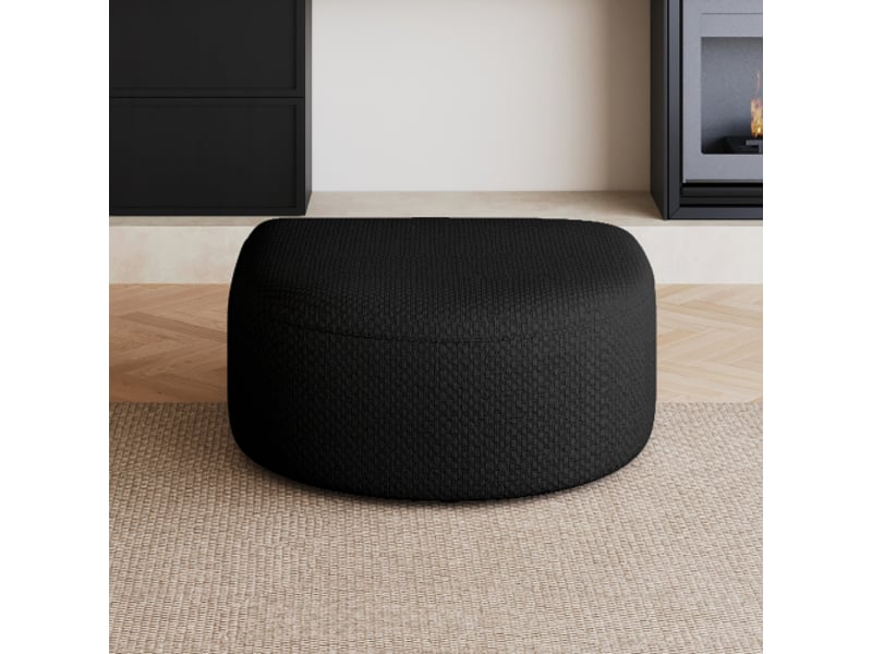 Pouf ottoman noir y168 – déco moderne, design contemporain - Conforama E