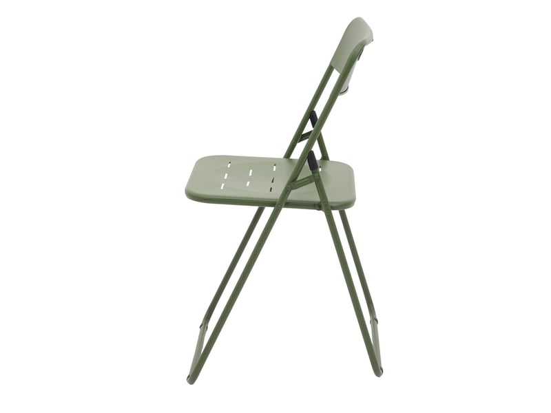  Salon de jardin bistrot pliant 3 pièces 60 x 60 cm – vert – acier e-coating, table et 2 chaises pratiques  - Conforama E