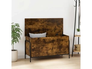 Boîte de rangement, coffre de rangement chêne fumé 80x40x49,5 cm shl42280