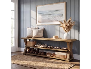 Banc  coloris marron <strong>TRIBESIGNS</strong> <strong></strong> - 160 cm