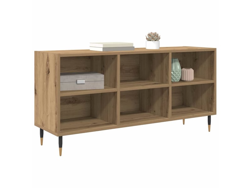  Meuble tv - banc tv - meuble de rangement 103,5 x 30 x 50 cm chêne artisanal bois d'ingénierie  - Conforama C