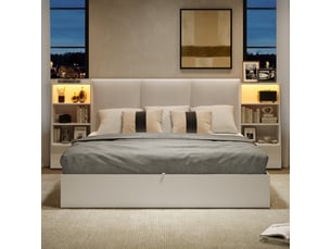 Lit coffre 180x200 cm    coloris blanc