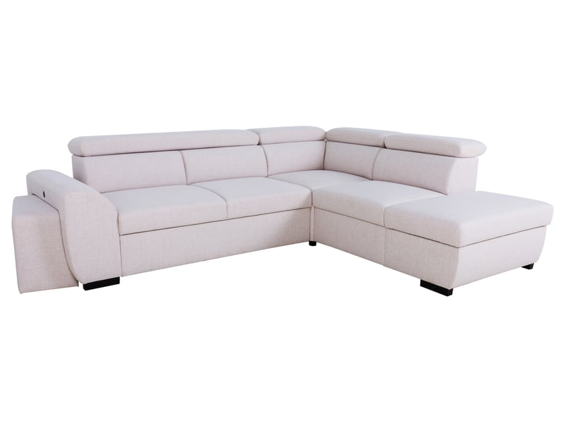 Canapé d'angle beige convertible 4 place OLYMPE - Conforama B