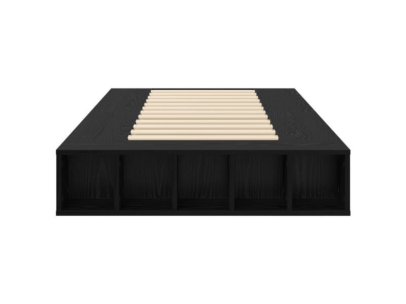  Lit simple- lit adulte -  cadre de lit avec rangement avec étagère chêne noir 80 x 200 cm  - Conforama C
