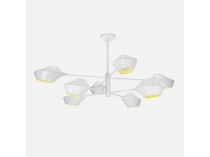 Fabrilamp beijing, lampe, moderne, 8 x e27, blanc, 76 x 113 x 113 cm