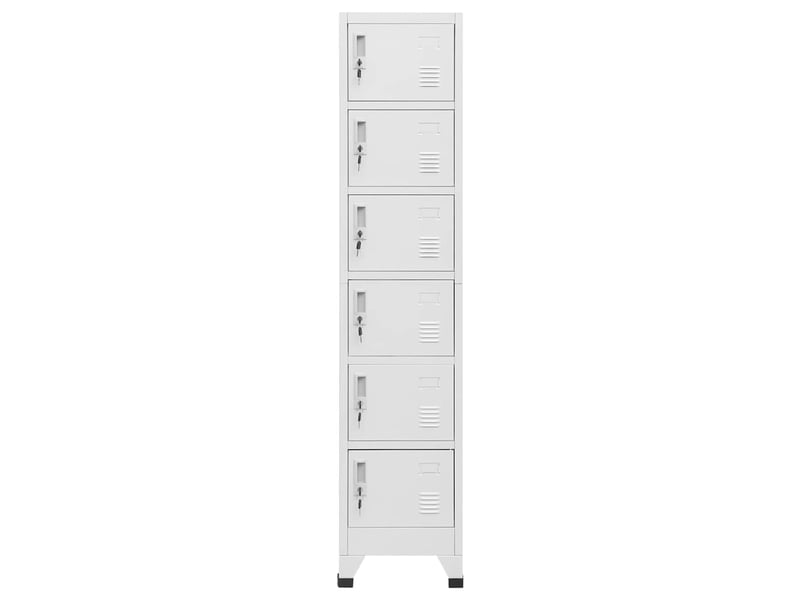  Armoire à casier, rangement de bureau gris clair 38x40x180 cm acier  - Conforama A