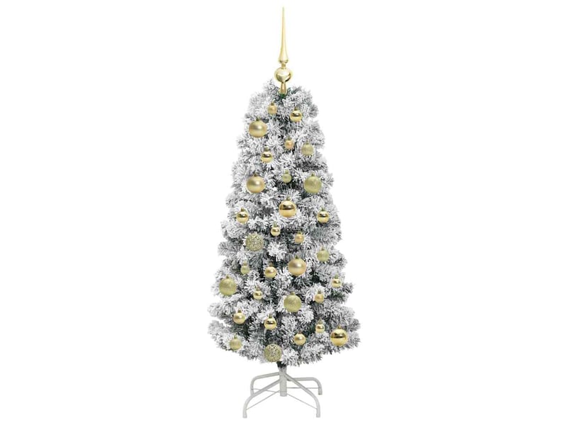  Sapin de noël, arbre de noël artificiel à branches articulées vert et blanc cf61121  - Conforama D