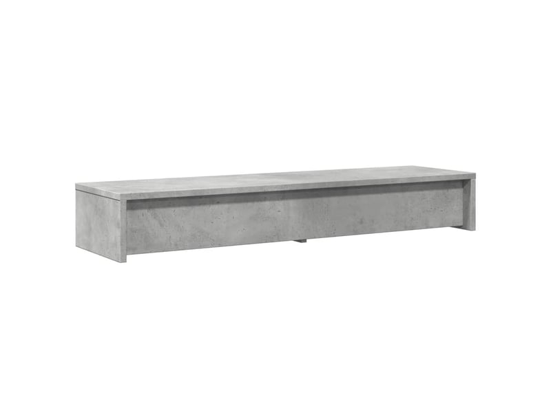  Support de moniteur table meuble bureau avec tiroirs bois d'ingénierie gris 02_0044941  - Conforama E