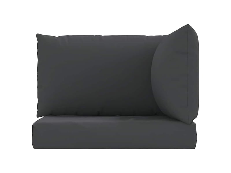  Lot de 3 coussins de palette, coussins de canapé noir tissu oxford cf59695  - Conforama D