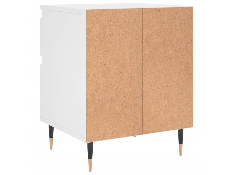  Table de chevet - cabinet de chevet - table de nuit blanc 40x35x50 cm bois d’ingénierie  - Conforama D