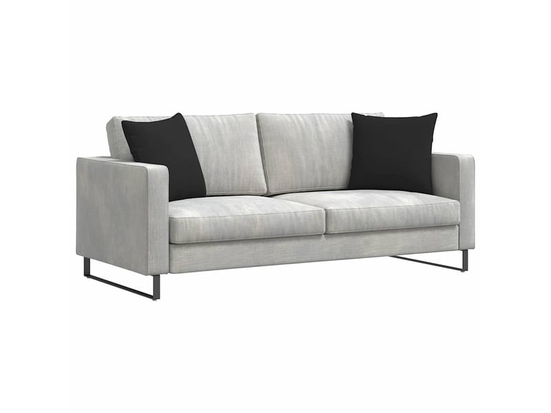  Lot de 2 coussins de canapé, coussins décoratifs tissu noir 45 x 45 cm cf58913  - Conforama C