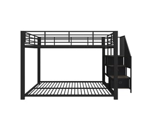 Lit mezzanine 140x200 cm BIQZUYA coloris noir