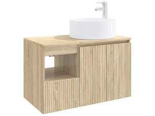 Ensemble de mobilier de salle de bain 2 pc chêne sonoma cf64136