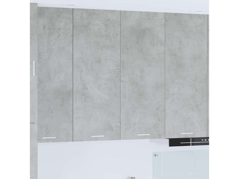 Meuble de rangement, armoire suspendue gris béton 80x31x100cm bois d'ingénierie shl5437 - Conforama B
