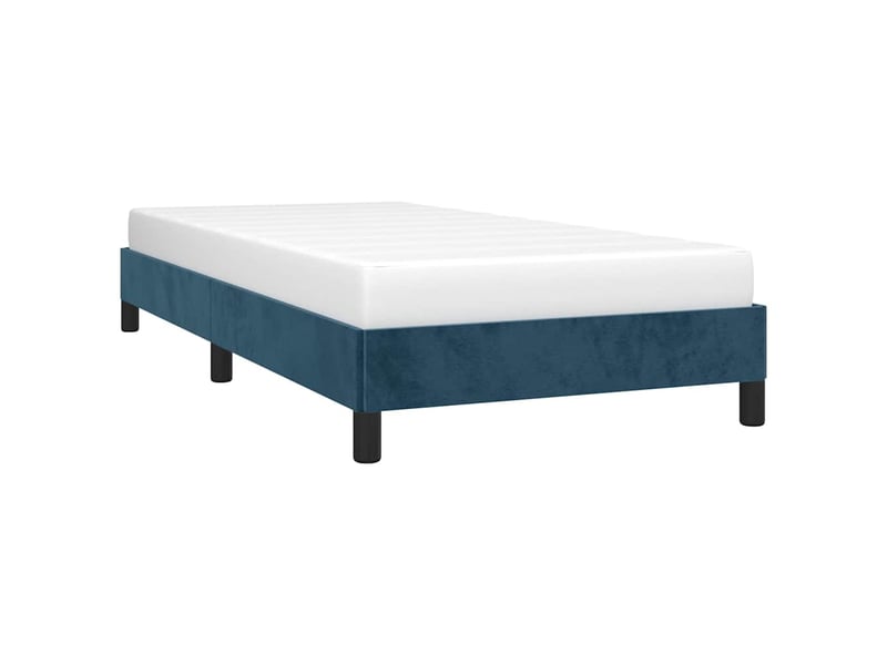  Lit simple- lit adulte -  cadre de lit sans matelas bleu foncé 90x190 cm velours  - Conforama C