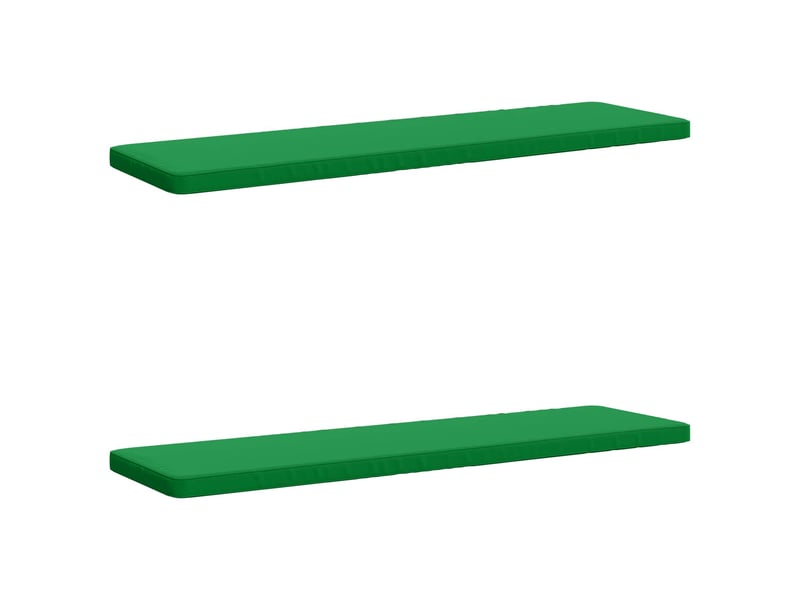 Lot de 2 coussins de banc, coussins d'assise vught 100 % polyester vert cf58199 - Conforama A