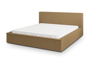 Lit coffre 200x200 cm <strong>MASSENO</strong> <strong></strong> coloris bois clair