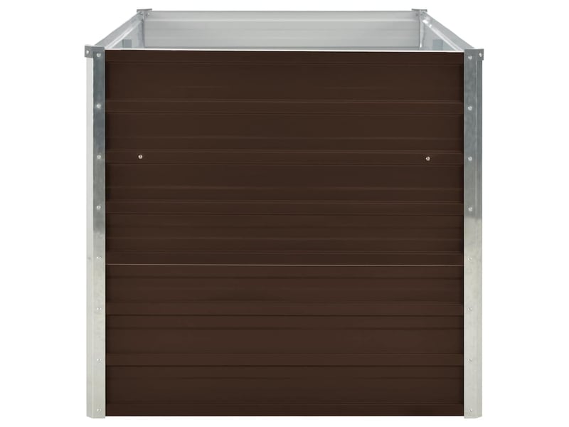  Jardinière - bac à fleurs surélevée marron 160x80x77 cm acier galvanisé  - Conforama E