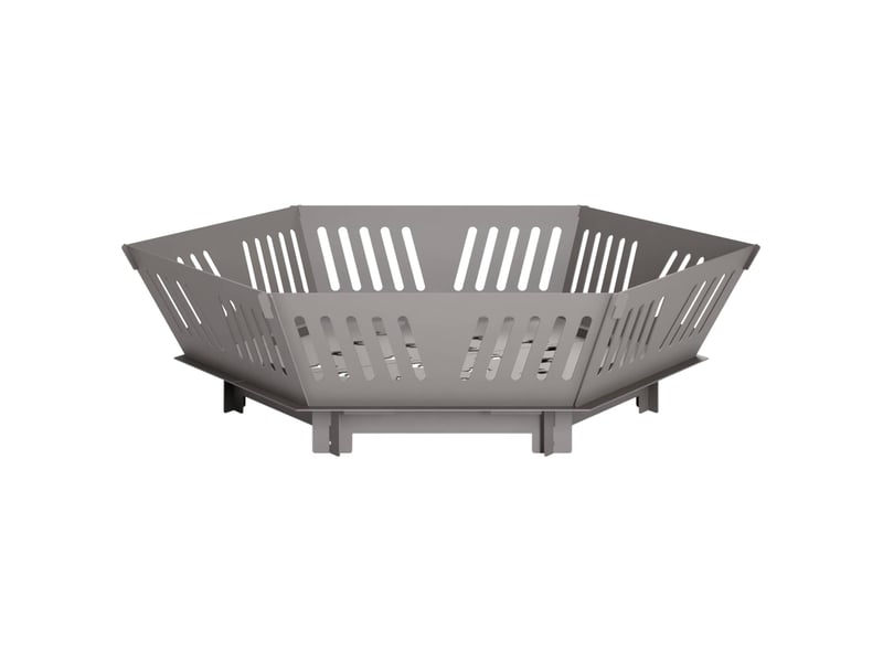  Brasero exterieur, foyer camping foyer de cheminée rouillé 80x80x23 cm acier patiné  - Conforama D