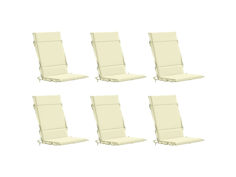 Lot de 6 coussins de chaise à dossier haut gemert cf59371 - Conforama A