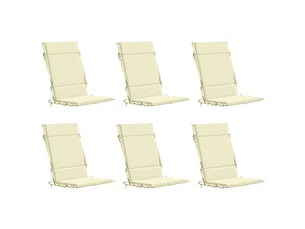 Lot de 6 coussins de chaise à dossier haut gemert cf59371