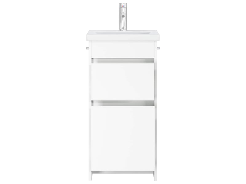  Meuble de salle de bain avec évier blanc 42x40x84.5 cm shl2618  - Conforama C