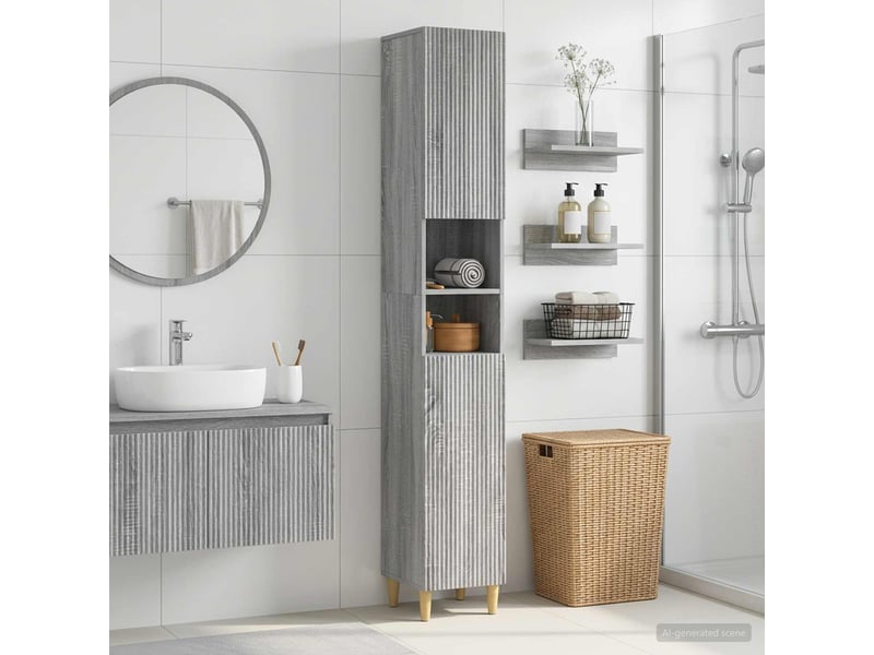 Colonne de salle de bain avec étagère ouverte arnhem shl4503 - Conforama B