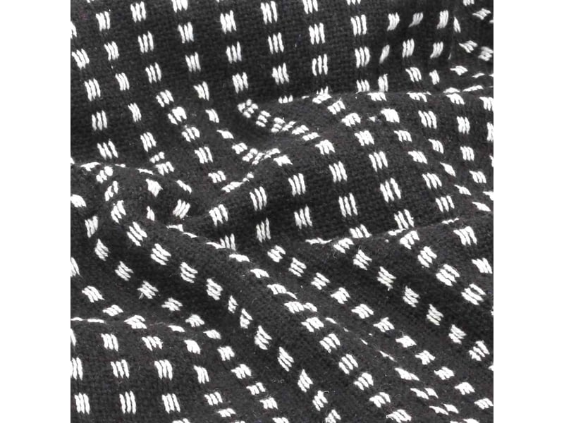  Couverture coton à carrés 125x150 cm noir  - Conforama E