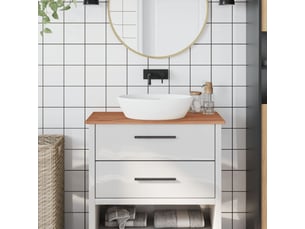 Comptoir de salle de bain, plan de travail 80x40x1,5 cm bois massif de hêtre cf65765