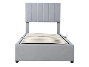 Lit coffre 90x200 cm MAISONORA coloris gris