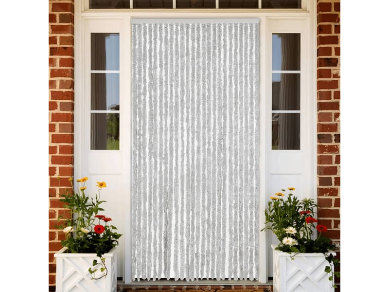  Rideau anti-mouches, moustiquaire gris 100x220 cm chenille cf43516  - Conforama B