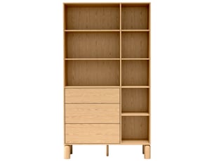 Bibliotheque coloris  bois clair 8 étagère(s) SELSEY Sanden - 110 cm x 197 cm
