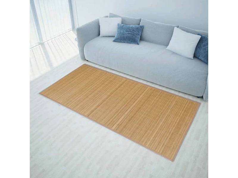 Tapis intérieur ; tapis de sol ; tapis en bambou 160x230 cm marron  - Conforama C