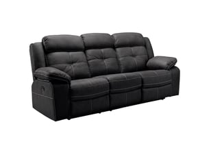 Canapé droit relax électrique <strong>ALTOBUY</strong> <strong>ADOLIS</strong> 3 places Polyester gris