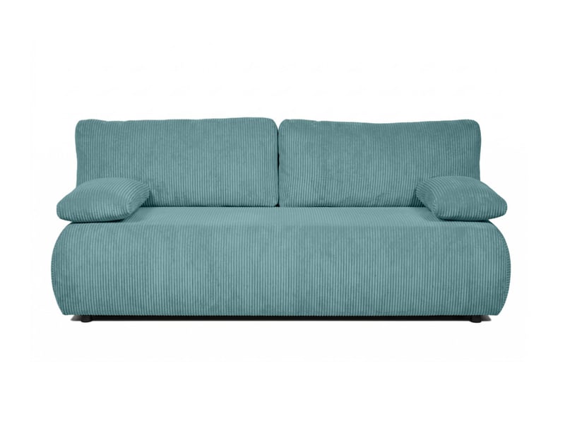  Canapé droit veluto convertible avec coffre en velours côtelé - bleu acier VELUTO - Conforama E