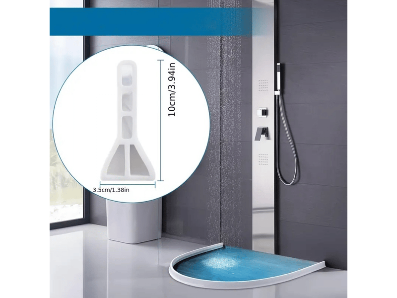  Pare-éclaboussures de porte de douche de 10 cm de haut, pare-éclaboussures de douche pliable de 200 cm (blanc).  - Conforama B