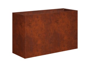 Jardinière - cache-pot de jardin rouillé 80 x 30 x 50 cm acier patiné