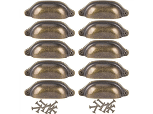 Lot de 10 boutons pour portes de 98 mm, décoration pour tiroirs de meubles, laiton ancien