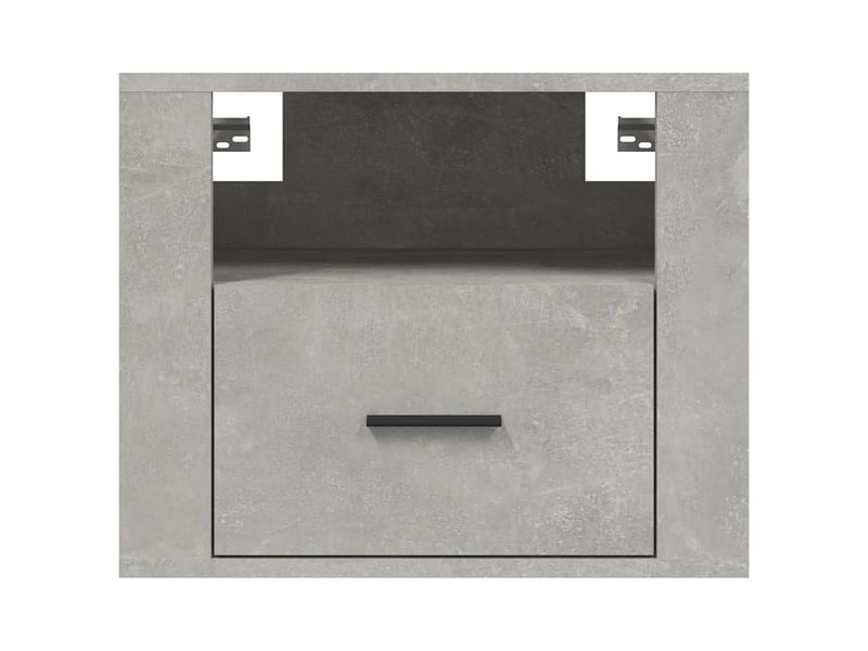  Table de chevet - cabinet de chevet - table de nuit murale gris béton 50x36x40 cm  - Conforama D