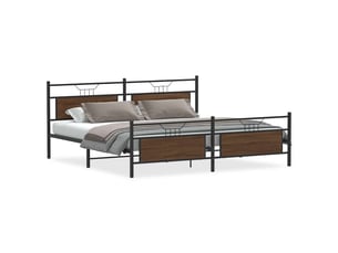 Lit 2 places 200x200 cm    coloris marron