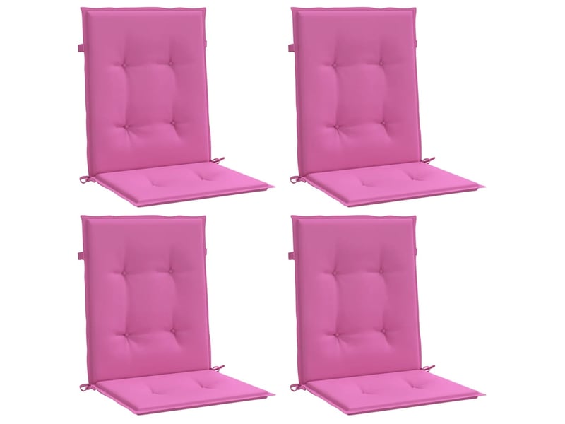  Lot de 4 coussins de dossier,  coussins de dos, tissu oxford rose cf59458  - Conforama C
