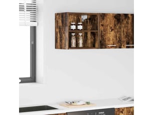 Meuble de rangement cuisine, armoire suspendue chêne fumé 40x29,5x40cm