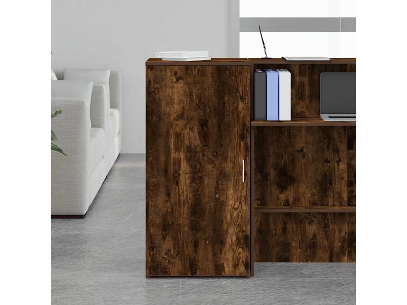  Armoire de rangement, rangement bureau chêne fumé 50x45x103,5cm bois d'ingénierie  - Conforama C