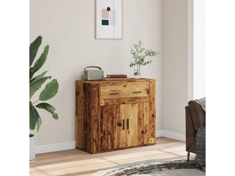  Buffet - bahut - meuble de rangement vieux bois 80x33x70 cm bois d'ingénierie  - Conforama B