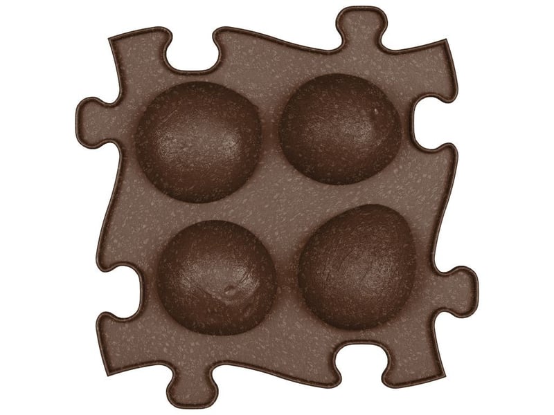 Tapis sensoriel muffik ensemble eco - 6 pièces, marron MFK-024 - Conforama D