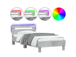 Lit simple 100x200 cm    coloris gris