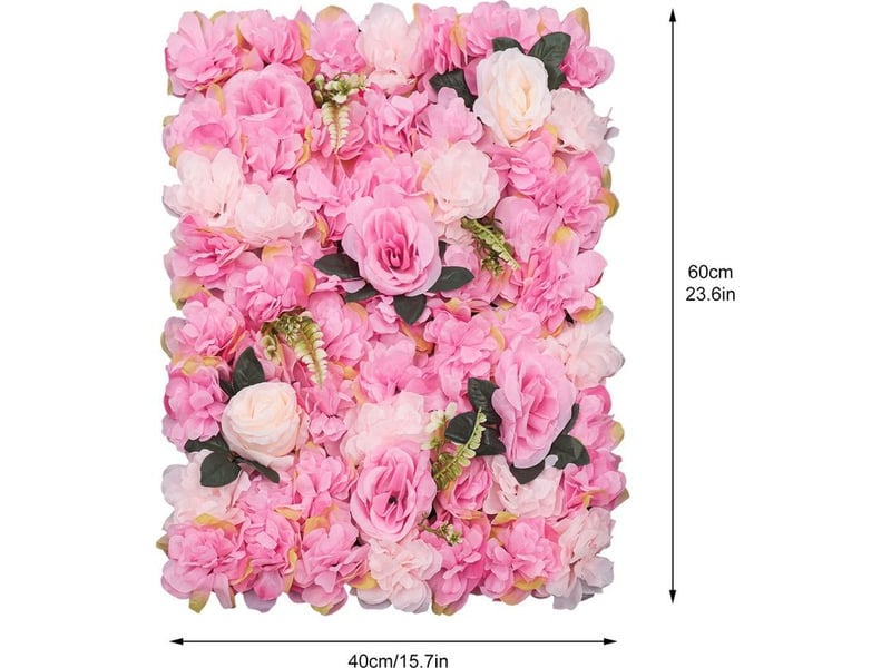  12x mur de fleurs artificielles mur de roses diy mariage rue décor floral  - Conforama B