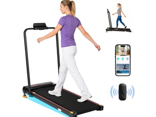 Tapis de course électrique 107x56,9x88,8 cm pliable métal noir